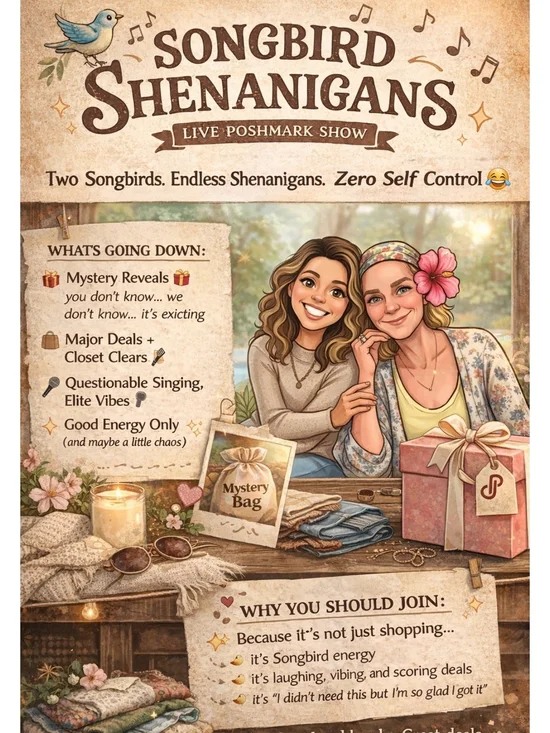 Songbird Shenanigans Live Show W/ @Sandra_Chu And Me Thursday @11am Est - Picture 1 of 1